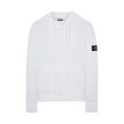 Stone Island 64151 Cotton Fleece Hooded Sweatshirt White - 22SS