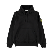 Stone Island 64151 Cotton Fleece Hooded Sweatshirt Black - 21SS