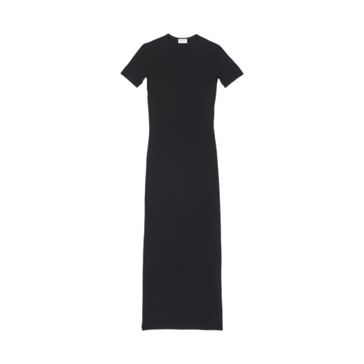 (W) Balenciaga Superlong Stretch Dress Black
