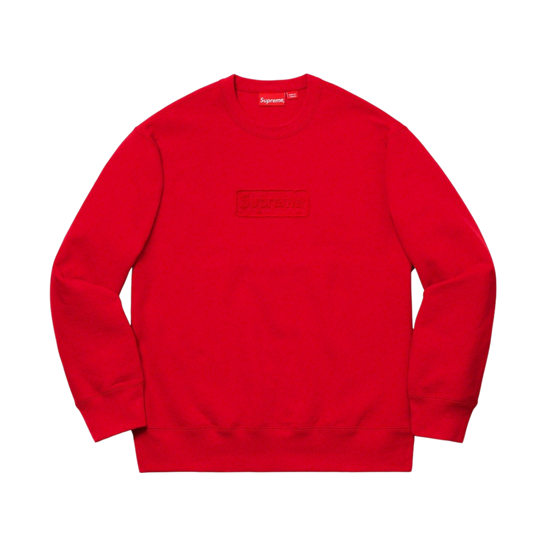 - Supreme Cutout Logo Crewneck Red - 20SS