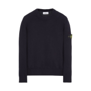 Stone Island 506A2 Winter Cotton Crewneck Knit Navy Blue - 23FW