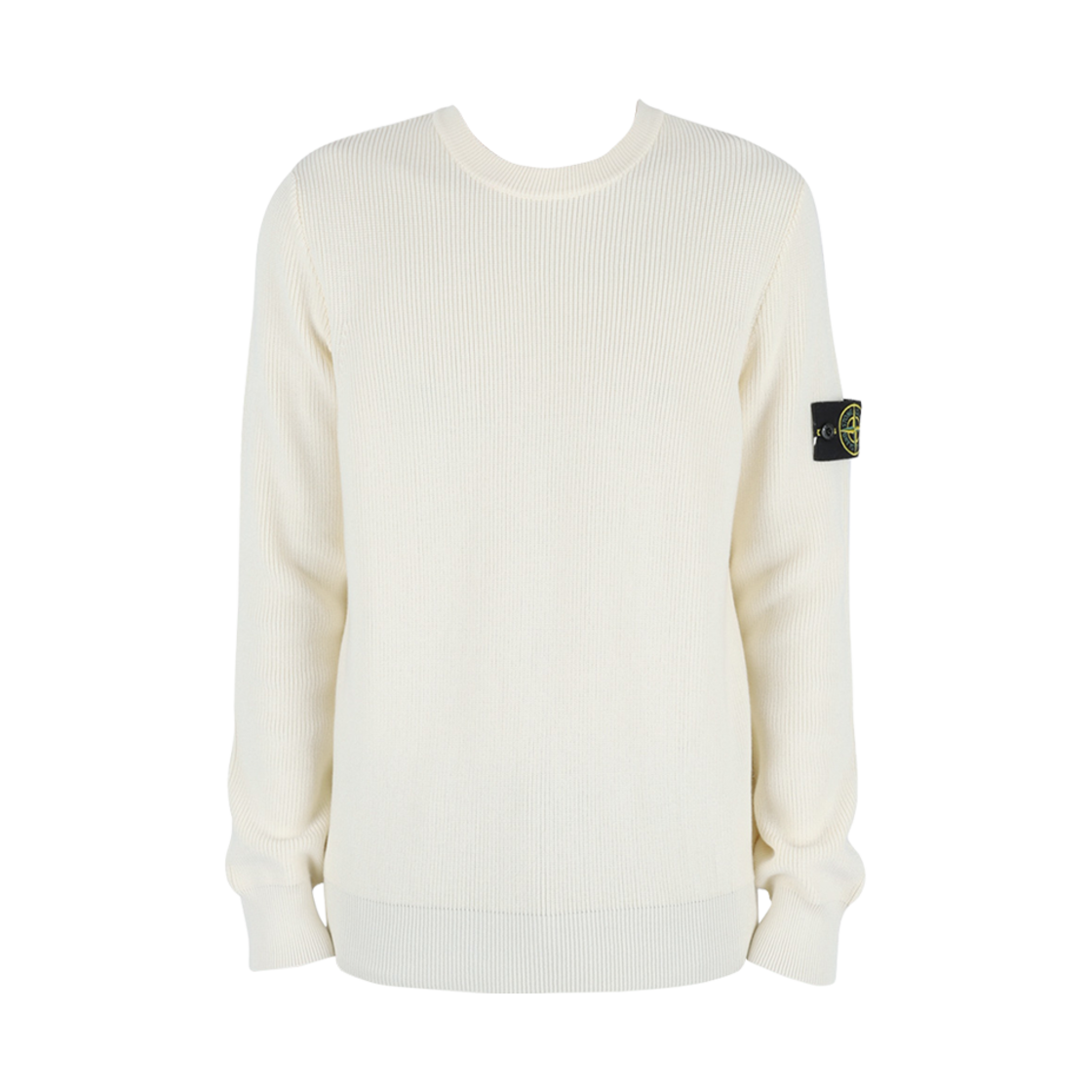 7615550D8-V0099 Stone Island 550D8 Ribbed Soft Cotton Crewneck Knit Natural White - 22SS