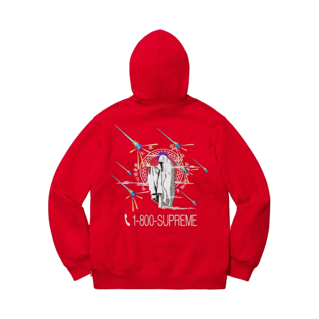 슈프림 1-800 후드 스웨트셔츠 레드 - 19FW(Supreme 1-800 Hooded Sweatshirt Red - 19FW) - 2