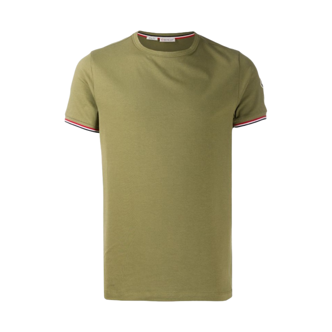 몽클레르 코튼 티셔츠 카키 - 23SS(Moncler Cotton T-Shirt Khaki - 23SS) - 1