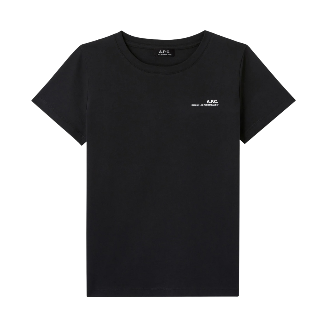(W) 아페쎄 아이템 티셔츠 블랙((W) A.P.C. Item T-Shirt Black)