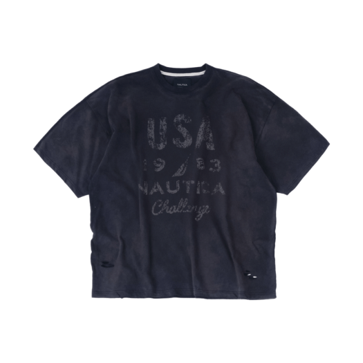 NTS4415NAZ NAUTICA x Undermycar - NTC X UMC LETTERING STAMP TEE - NAVY