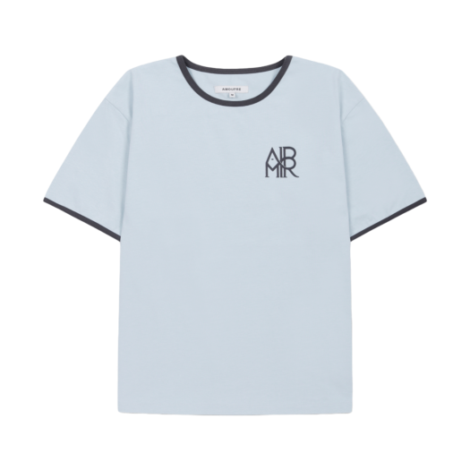 J3TAM25221BUL AMOUPRE AMPR Monogram Ringer T-shirt Light Blue