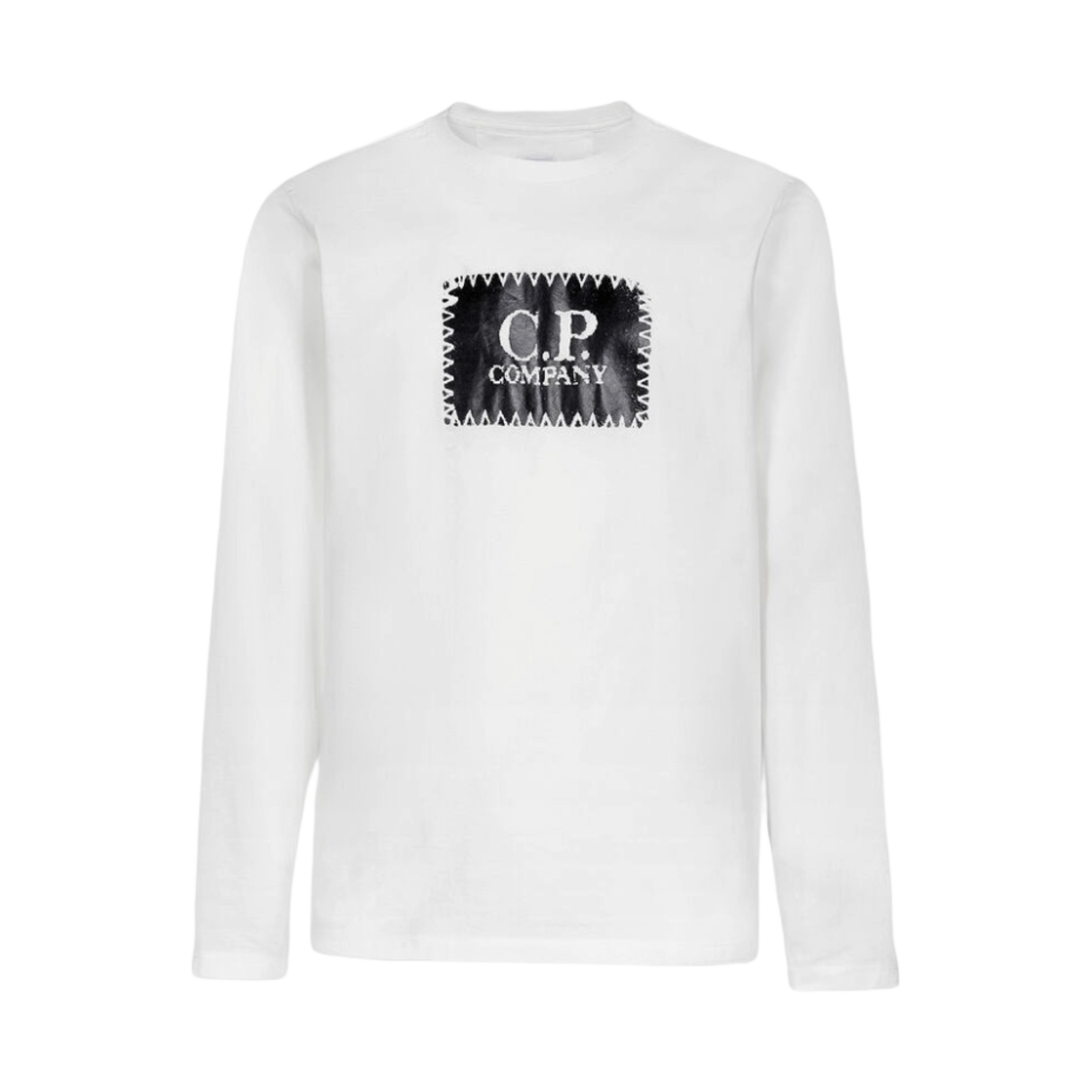 C.P. 컴퍼니 30/1 저지 라벨 스타일 로고 티셔츠 거즈 화이트 - 23SS(C.P. Company 30/1 Jersey Label Style Logo T-Shirt Gauze White - 23SS) - 1