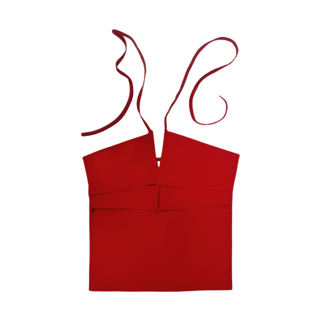 6367895 SIO String Halter Top Red
