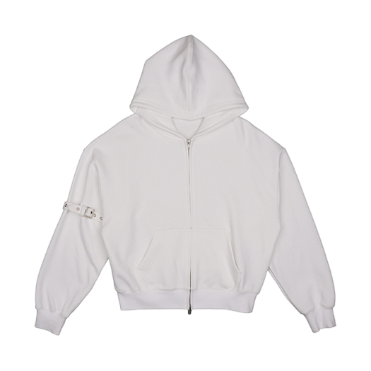 P0000DKT Dared Back Stud Hoodie In Lazy Snow