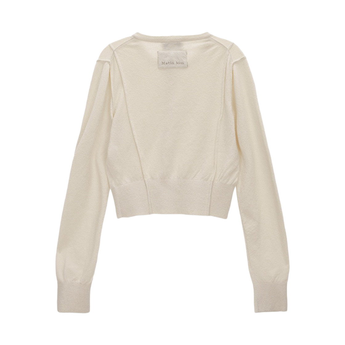 (W) 마뗑킴 핀턱 포인트 니트 가디건 아이보리((W) Matin Kim Pintuck Point Knit Cardigan Ivory) - 2