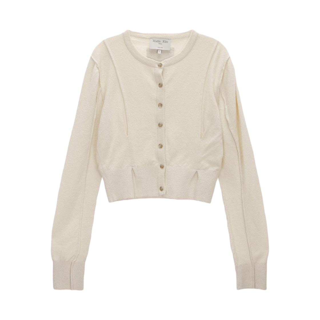 (W) 마뗑킴 핀턱 포인트 니트 가디건 아이보리((W) Matin Kim Pintuck Point Knit Cardigan Ivory)