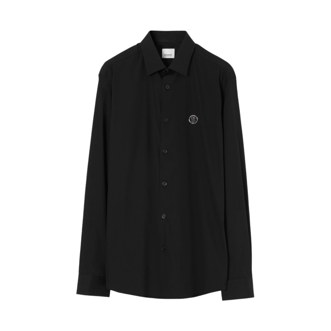8042896 Burberry Monogram Motif Technical Cotton Shirt Black