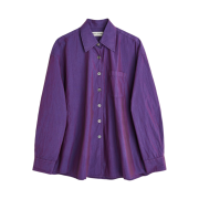 Our Legacy Borrowed Shirt Blackcurrant Parachute Poplin