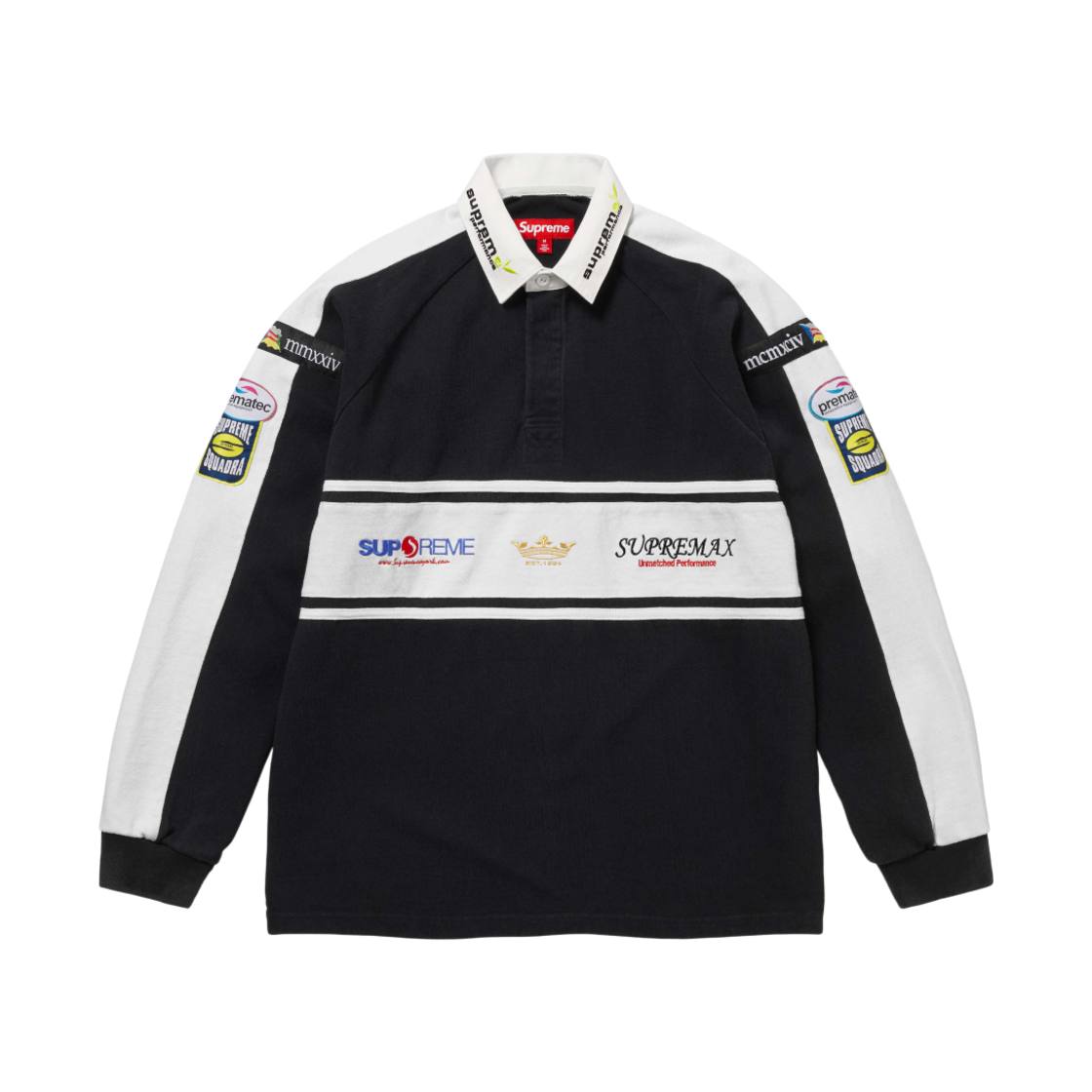 슈프림 체스트 스트라이프 럭비 블랙 - 24FW(Supreme Chest Stripe Rugby Black - 24FW) - 1