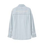 Wooyoungmi Back Logo Denim Shirt Light Blue - 24SS