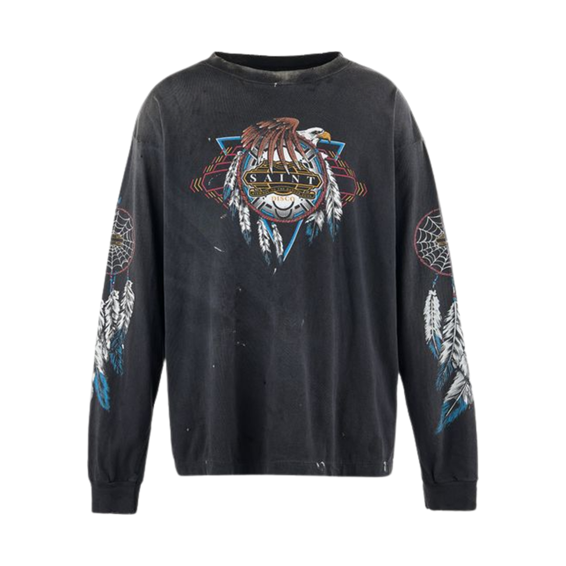 세인트 마이클 x 테플론 디스코 마일스 라살 롱슬리브 티셔츠 블랙 - 25SS(Saint Mxxxxxx x Teflon Disco Miles Lasalle L/S T-Shirt Black - 25SS)