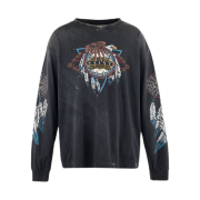 Saint Mxxxxxx x Teflon Disco Miles Lasalle L/S T-Shirt Black - 25SS