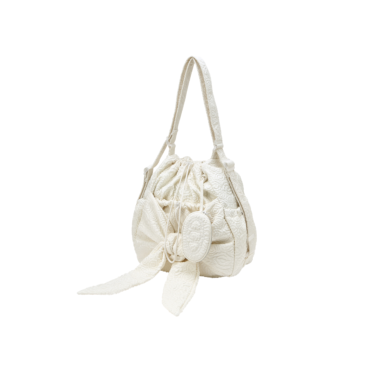 AABA5E918IV Athe Vanessabruno Rose Pattern Backpack And Shoulder Bag S Ivory
