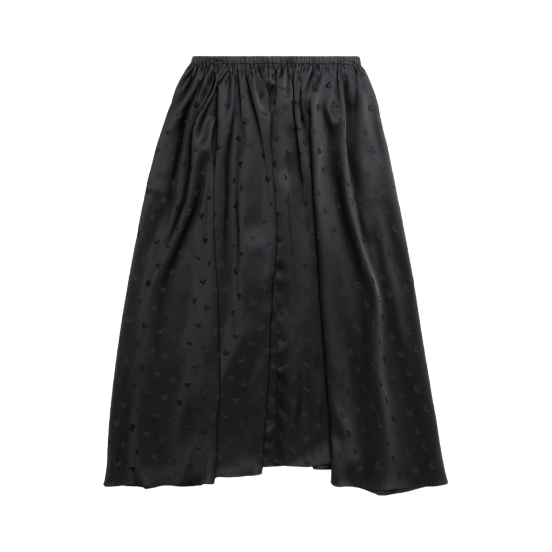(W) 발렌시아가 로고 레터 올 오버 엘라스틱 스커트 블랙((W) Balenciaga Logo Letters All Over Elastic Skirt Black) - 1