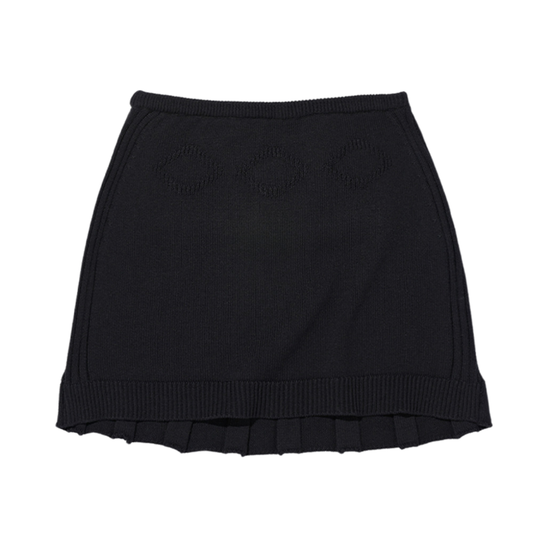 (W) 미스치프 롬버스 니트 스커트 블랙((W) Mischief Rhombus Knit Skirt Black)