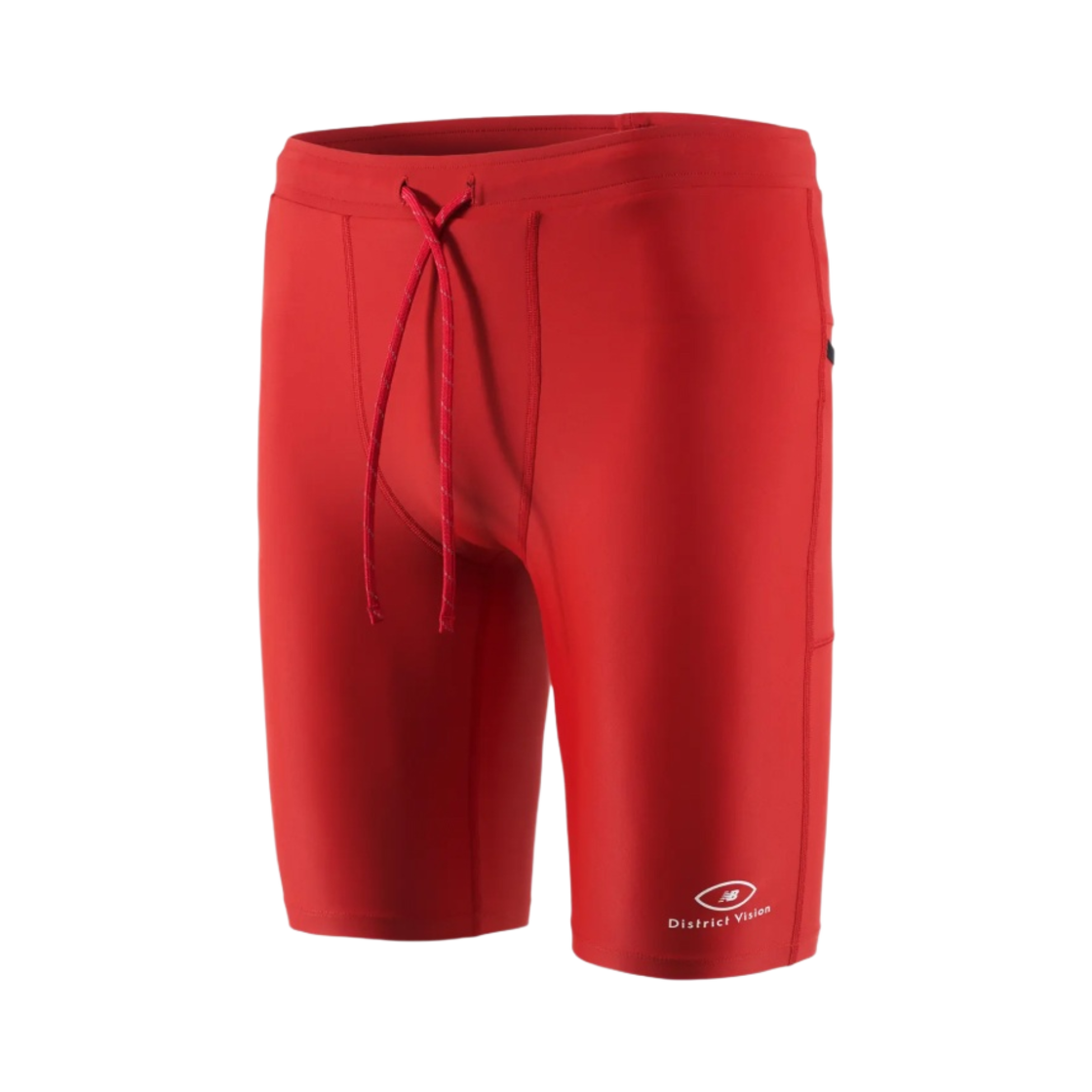 디스트릭트 비전 x 뉴발란스 9인치 리사이클 하프 타이츠 고지 레드(District Vision x New Balance 9 In Recycled Half Tights Goji Red)