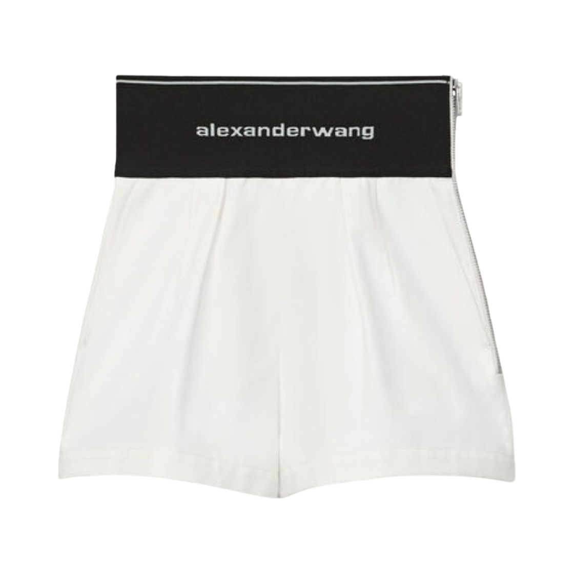 (W) 알렉산더 왕 코튼 테일러링 사파리 쇼츠 화이트((W) Alexander Wang Safari Shorts In Cotton Tailoring White)