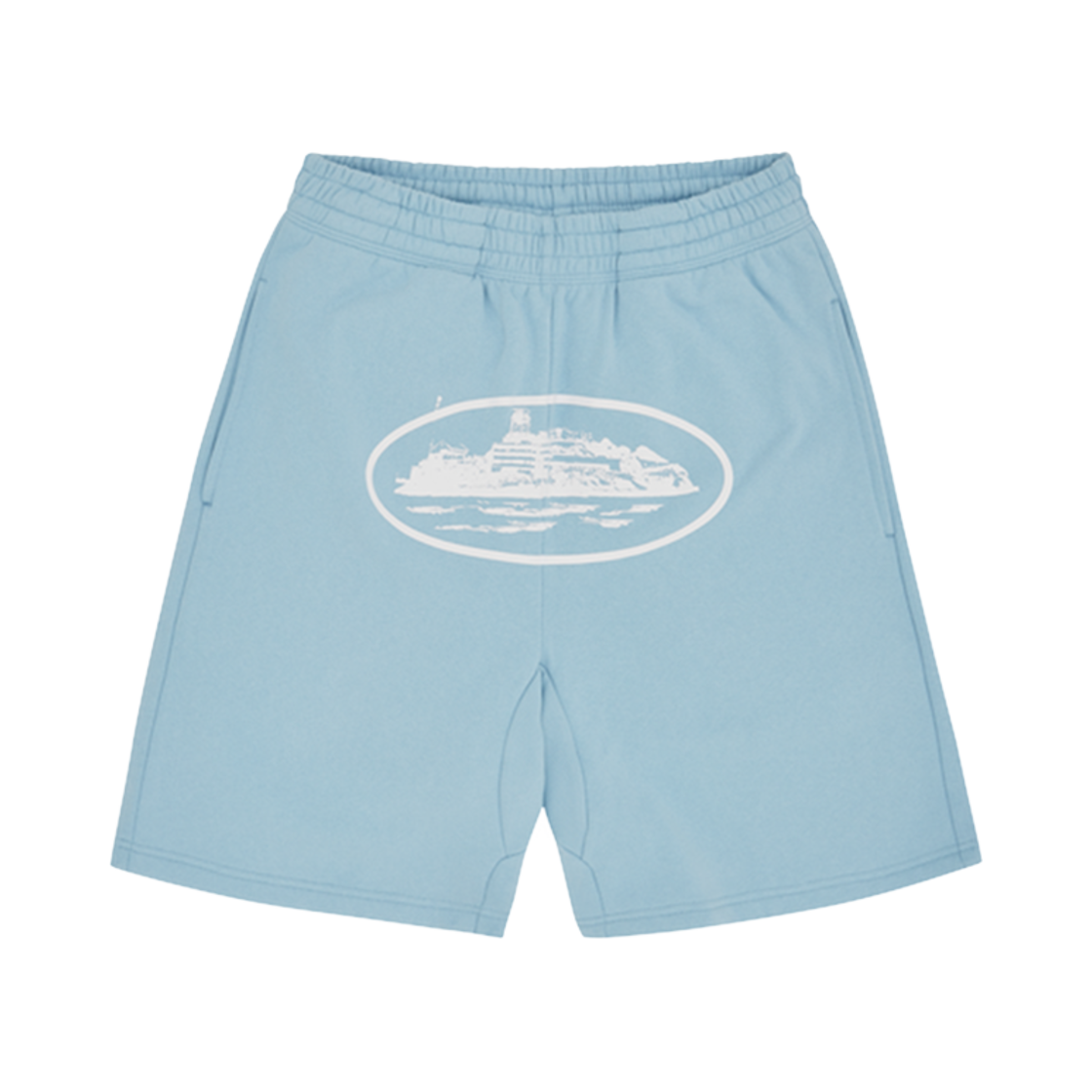 코르테이즈 알카트라즈 스웨트쇼츠 베이비 블루(Corteiz Alcatraz Sweatshort Baby Blue) - 1