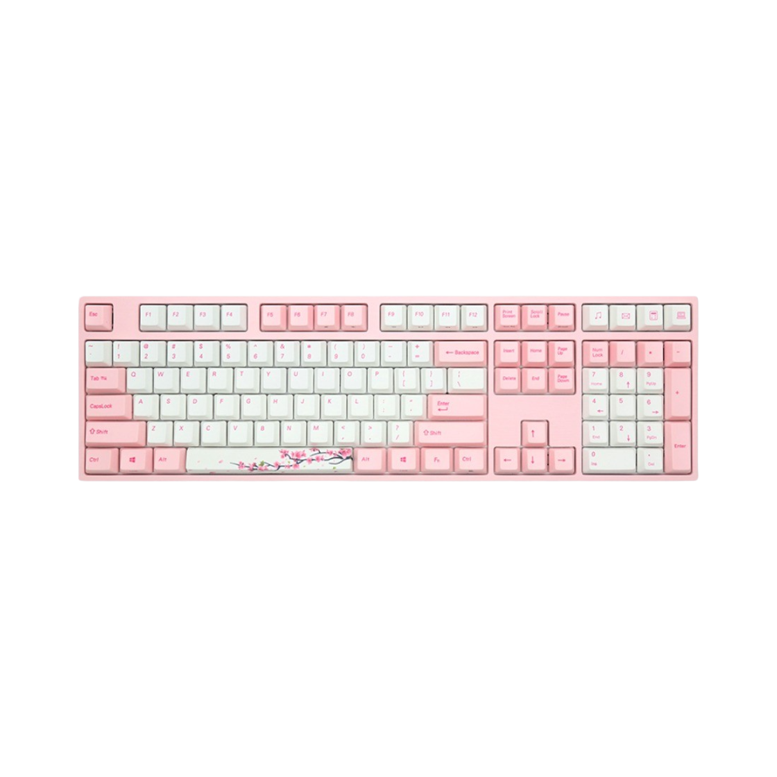 바밀로 VA108M 사쿠라 와이어드 메카니컬 PBT 염료승화 영문 체리 믹스 스피드 실버 스위치 키보드(Varmilo VA108M Sakura Wired Mechanical PBT Dye Sublimation English Cherry MX Speed Silver Switch Keyboard)