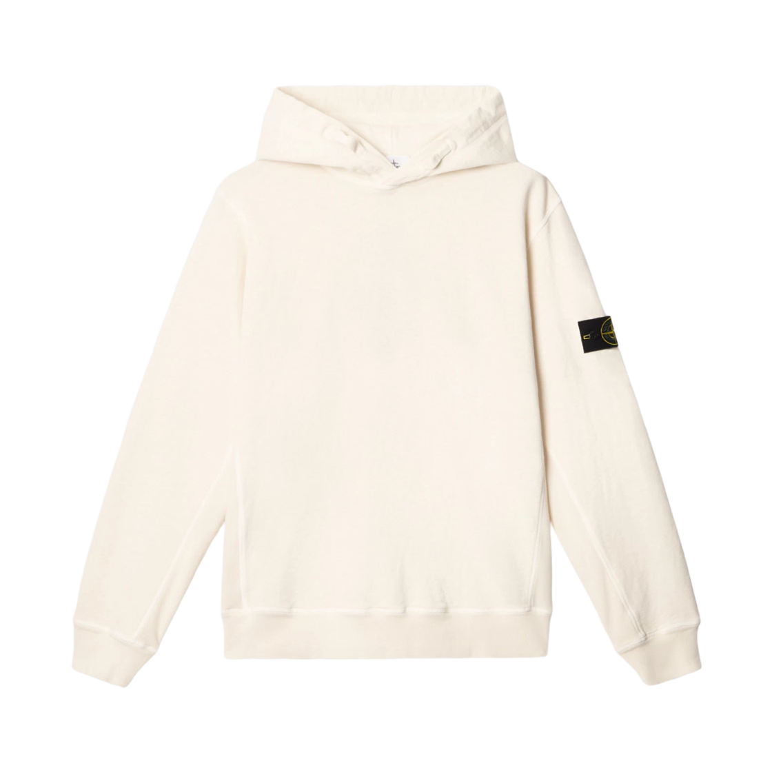 K1S1561000-37S0060-V0193 Stone Island 6100037 Malfile Fleece Old Effect Hooded Sweatshirt with Slub Effect Ivory - 25SS