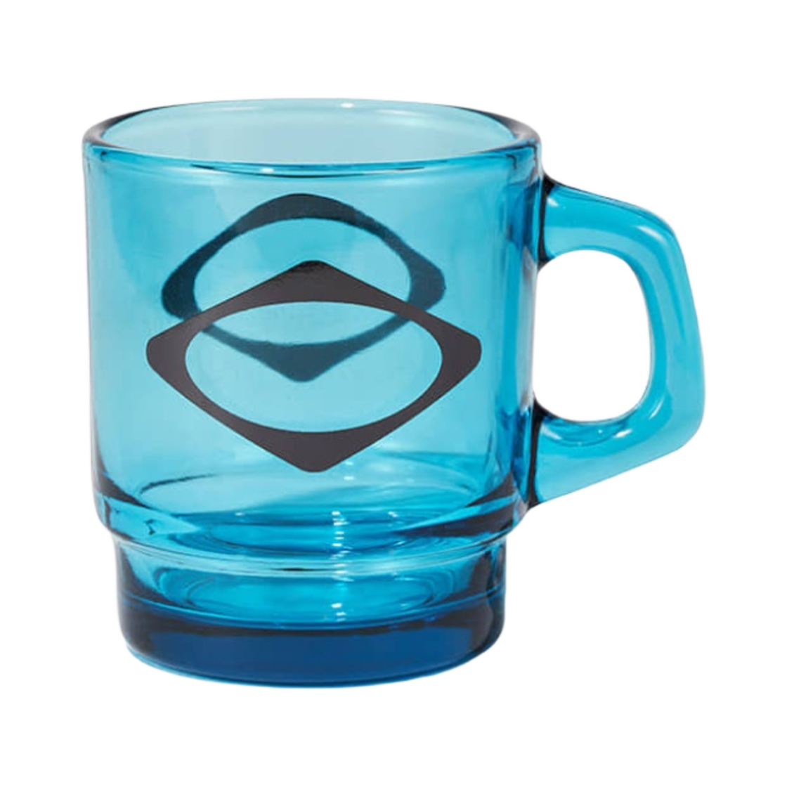 - Mischief Rhombus Glass Mug Aqua Blue