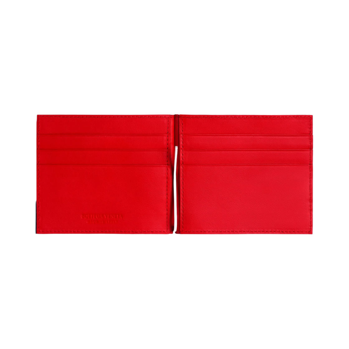 보테가 베네타 인트레치아토 빌 클립 지갑 블랙 레드스톤(Bottega Veneta Intrecciato Bill Clip Wallet Black Redstone) - 2