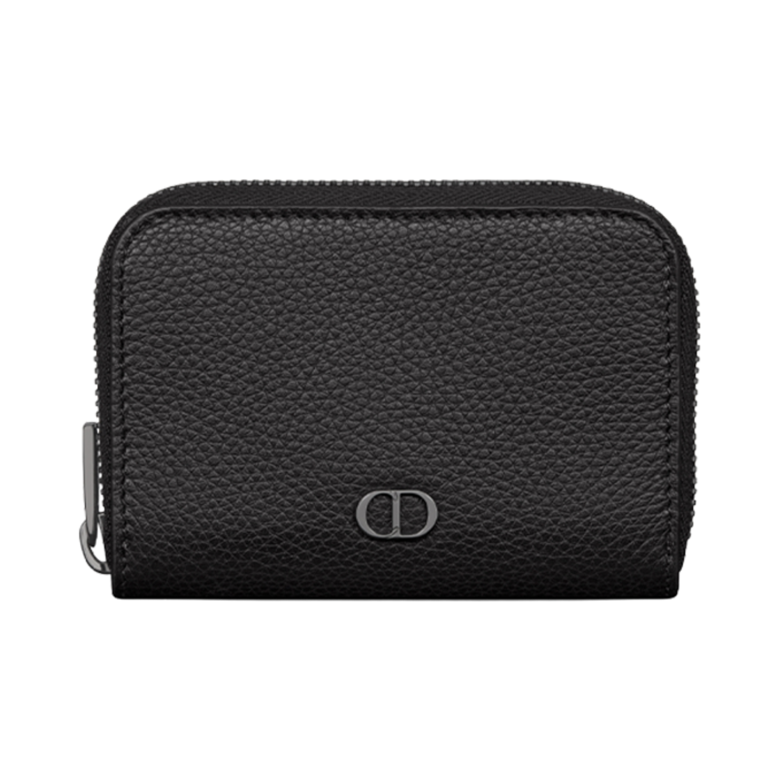 2ESBC316CDI-H00N Dior CD Icon Zipped Coin Wallet Grained Calfskin Black