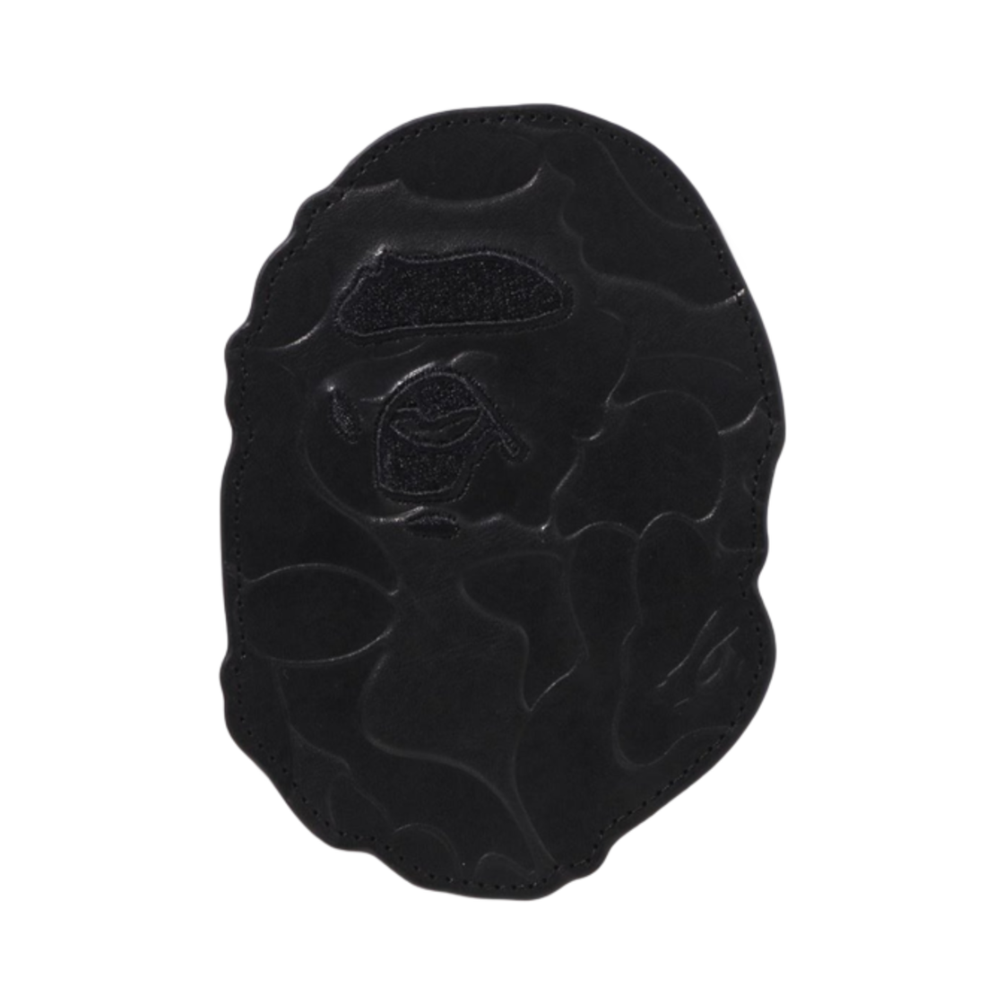 0ZXACM012901O BAPE Embossed Leather Card Case Black