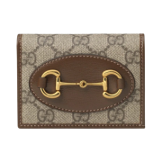 Gucci Horsebit 1955 Card Case Wallet Brown