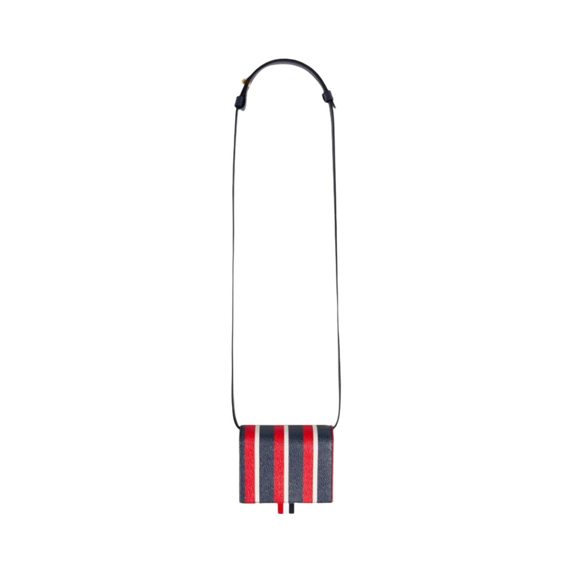 톰브라운 카프스킨 캐비어 레더 렙 스트라이프 숄더 스트랩 카드 홀더 멀티컬러