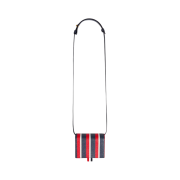 Thom Browne Calfskin Caviar Leather Repp Stripe Shoulder Strap Card Holder Multicolor