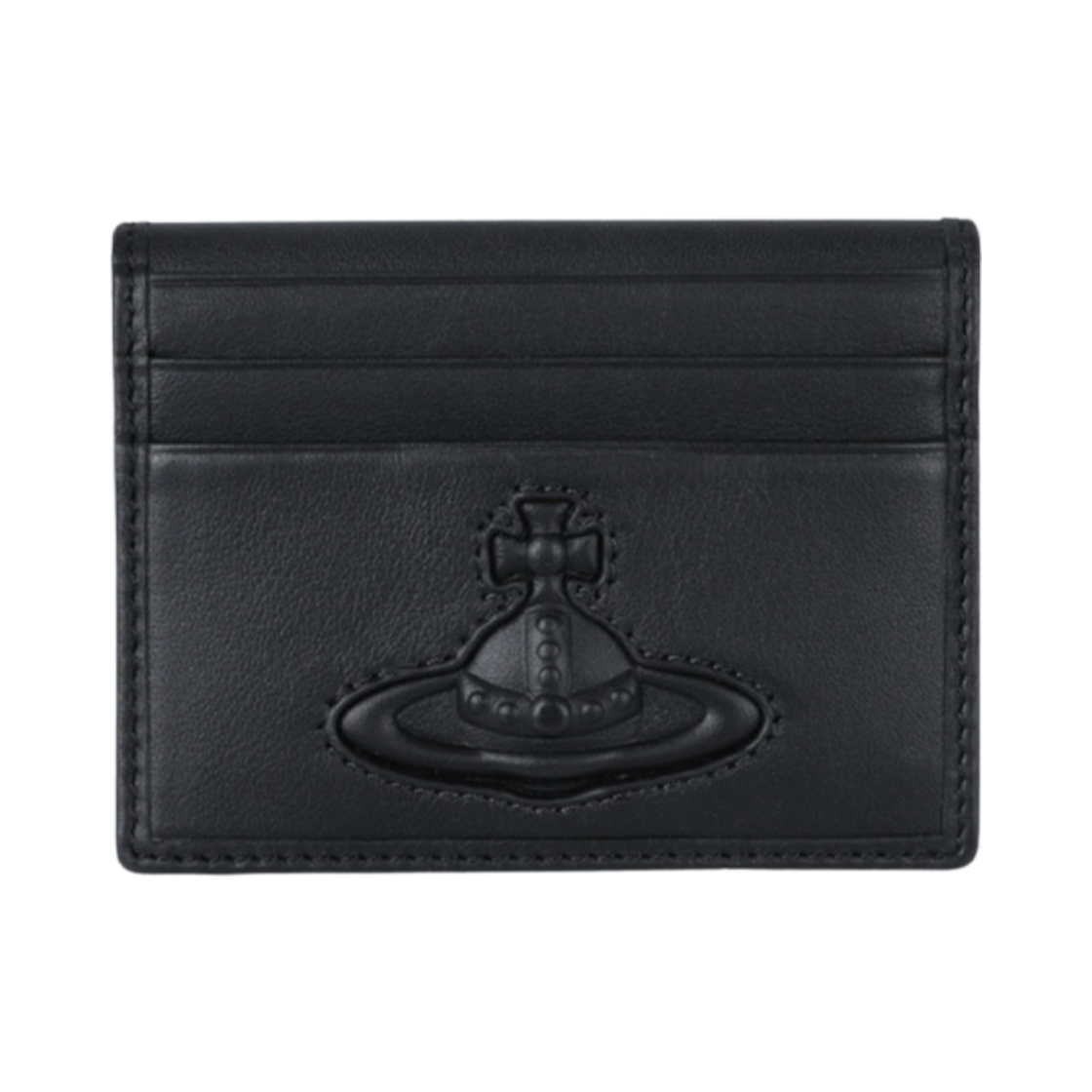 5402000FM-L001S-N401 Vivienne Westwood Smooth Leather Injected Card Holder Black