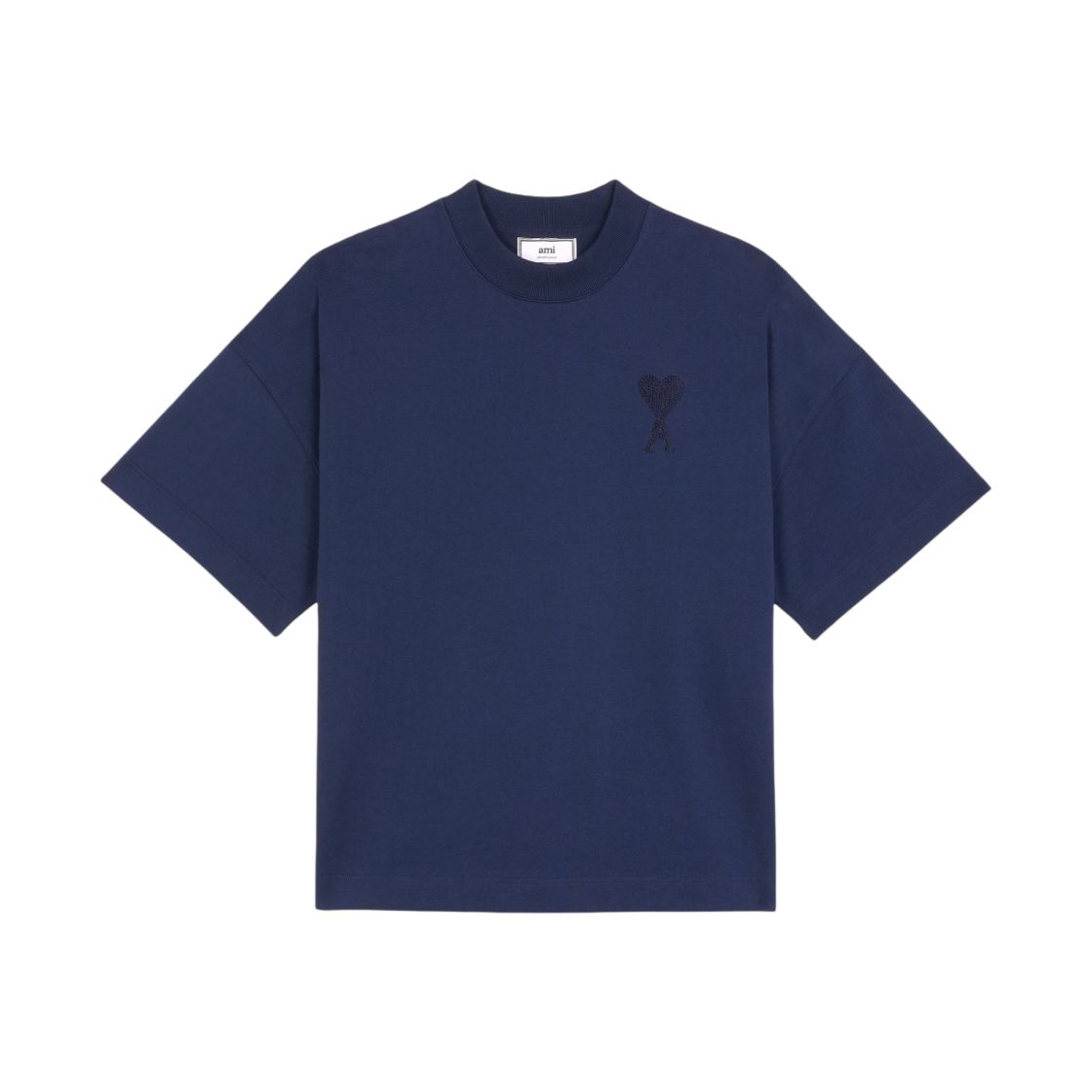 아미 빅 하트 로고 오버사이즈 티셔츠 네이비(Ami de Coeur Oversized T-Shirt Navy) - 1