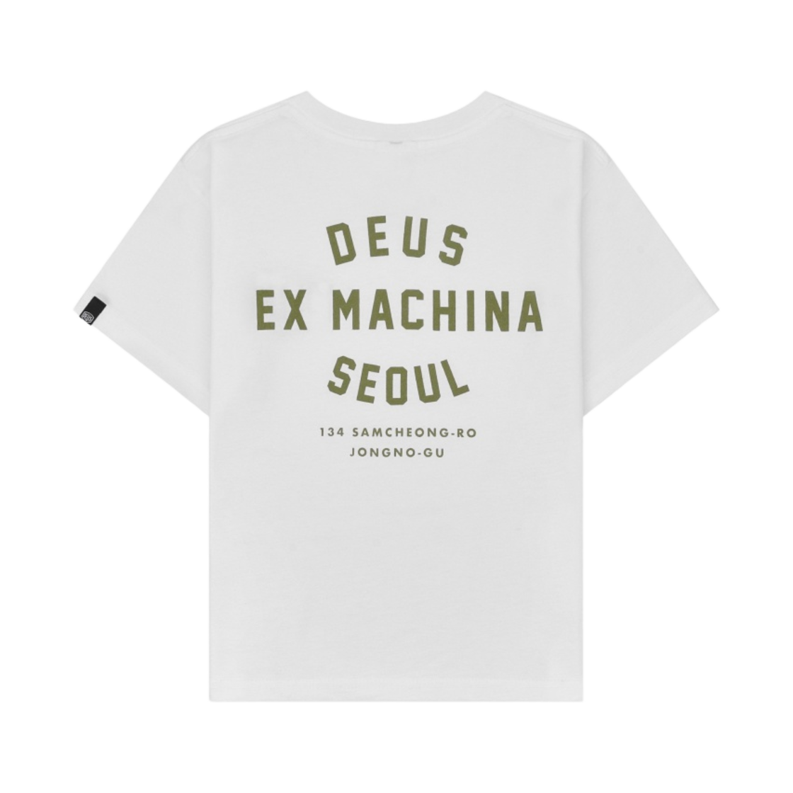 (키즈) 데우스 엑스 마키나 컬리지 삼청 티셔츠 화이트((Kids) Deus Ex Machina College Samcheong T-Shirt White)