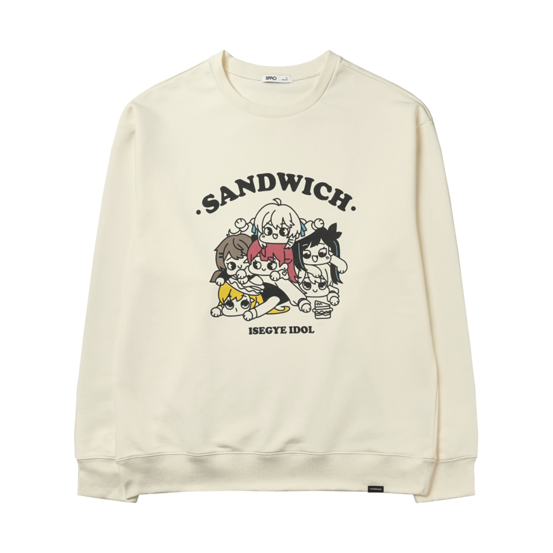 스파오 x 우왁굳 이세계 아이돌 스웨트셔츠 아이보리(Spao x Woowakgood Isegye Idol Sweatshirt Ivory)