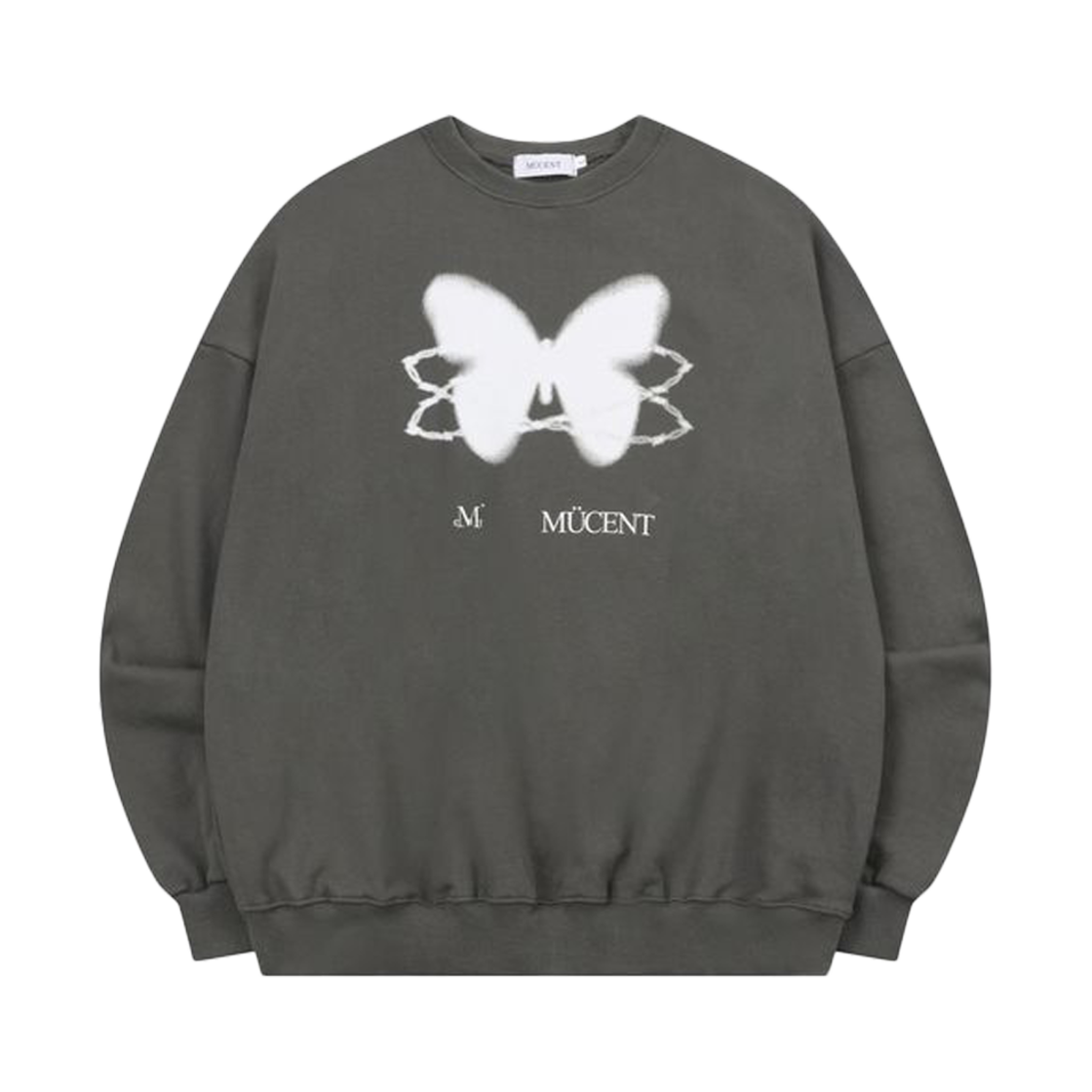 무센트 체인 버터플라이 시그니처 맨투맨 차콜