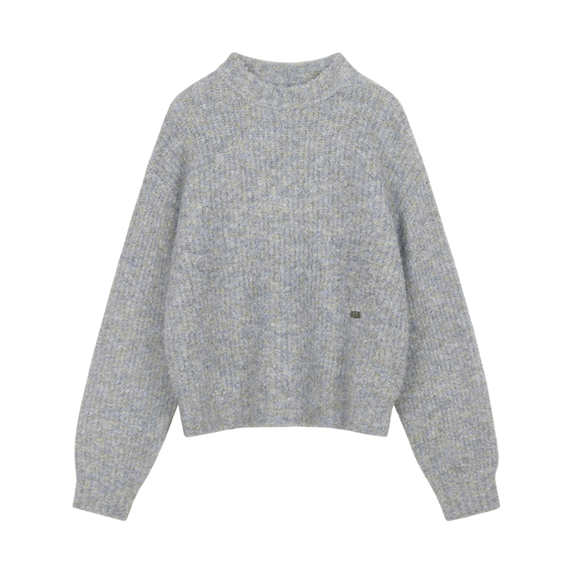 CMSWCNTW04EBLL Current Buccle Mix Crew Neck Knit Top Light Blue