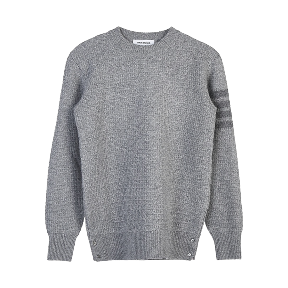 FKA359A-Y1501-055 (W) Thom Browne 4-Bar Stripe Cashmere Knit Light Grey