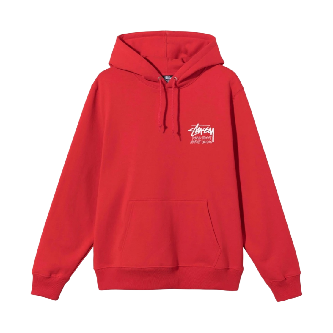 스투시 스탁 도버 스트리트 마켓 런던 후드 레드 2021(Stussy Stock DSM London Hoodie Red 2021) - 2