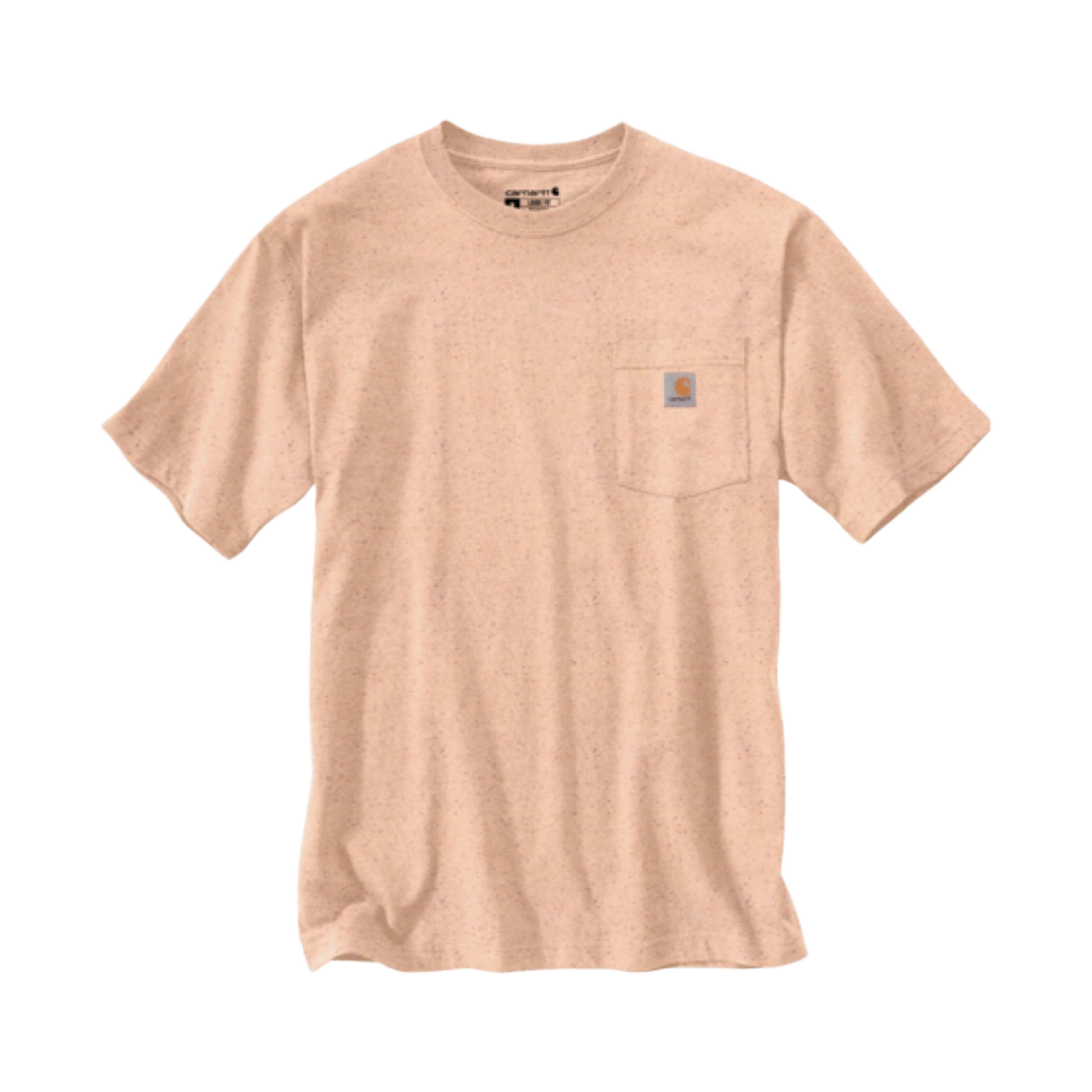 K87-Q60 Carhartt Loose Fit Heavyweight Regular Short Sleeve Pocket T-Shirt Pale Apricot Nep