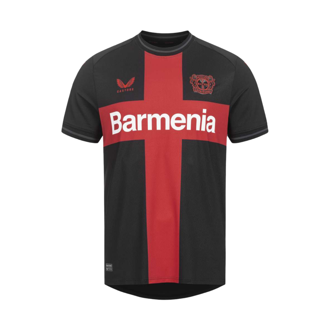 캐스토어 바이어 04 레버쿠젠 2023/24 프로 홈 셔츠 블랙 레드 - (논 마킹 버전)(Castore Bayer 04 Leverkusen 2023/24 Pro Home Shirt Black Red - (Non Marking Ver.))
