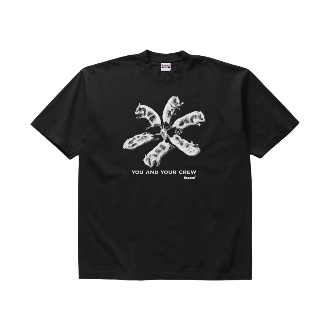 퍽트 유 & 유어 크루 티셔츠 블랙 - 24SS(Fuct You & Your Crew T-Shirt Black - 24SS)