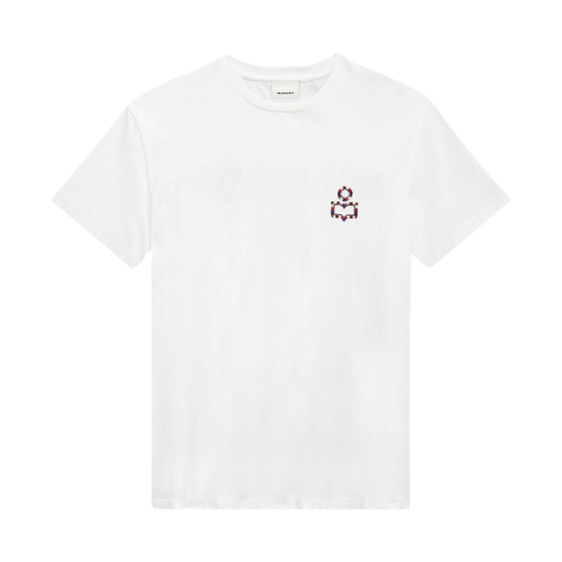 이자벨 마랑 자수 로고 휴고 코튼 티셔츠 화이트 - 24SS(Isabel Marant Embroidered Logos Hugo Cotton T-Shirt White - 24SS) - 1