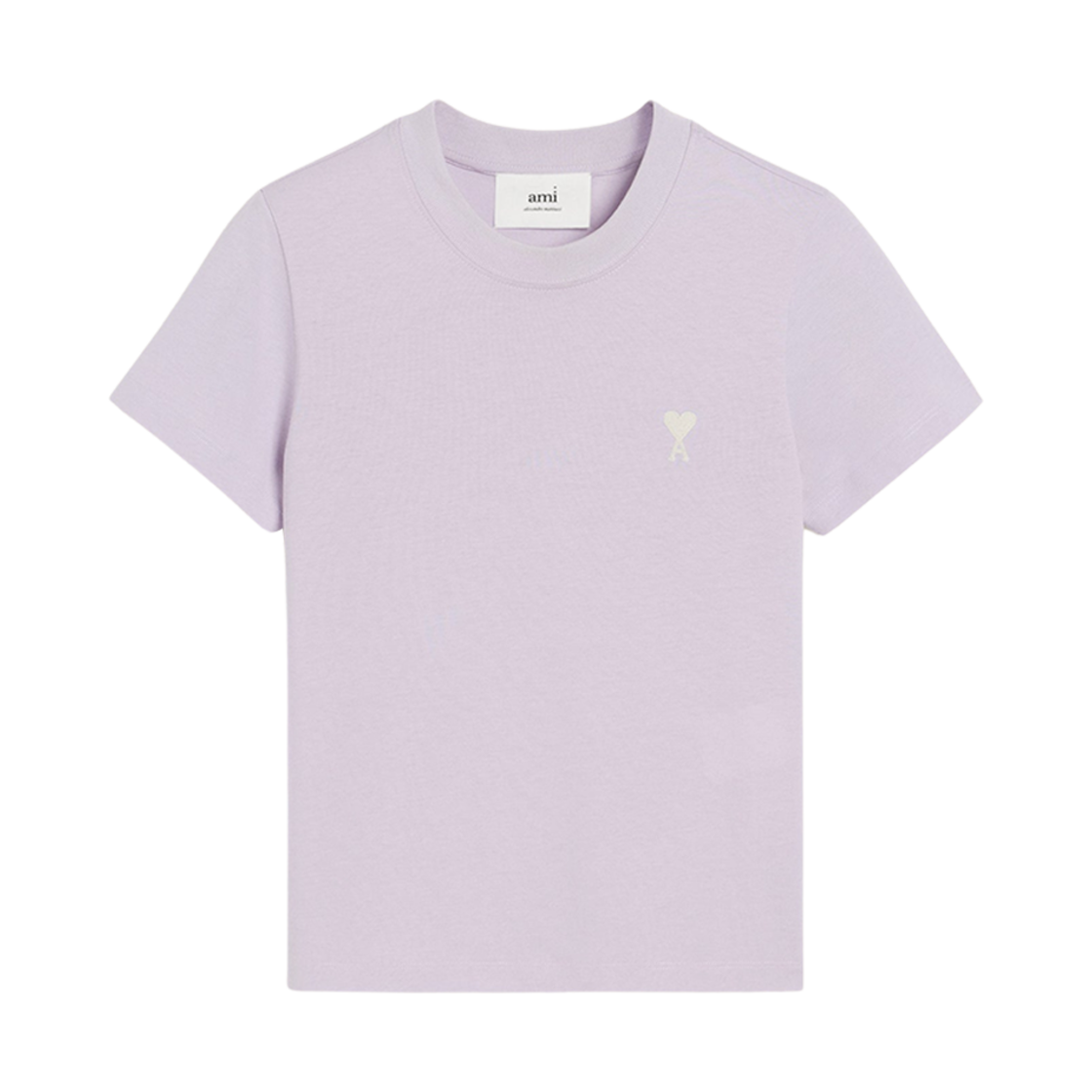 FTS060-724-504 (W) AMI de Coeur Oragnic Cotton Jersey T-Shirt Lilac Off White